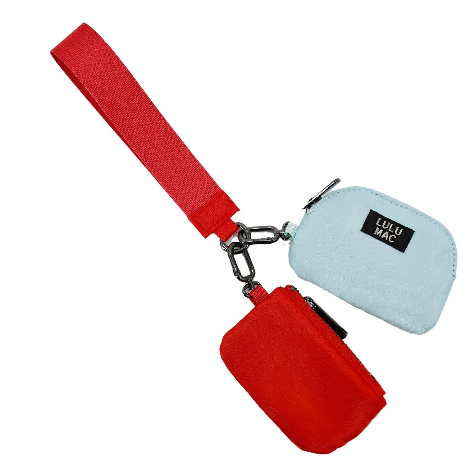 Red/Light Blue Lulu Mac Wristlet